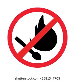 No Fire Ignition, warning information sign