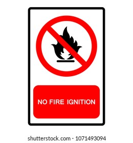 No Fire Igntion Symbol, Vector Illustration, Isolate On White Background Icon. EPS10