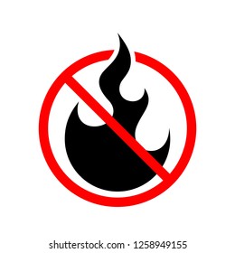 no fire prohibition sign creative design