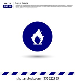 No Fire Sign - Blue Button