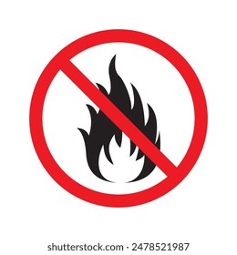 
no fire sign design vector illustration