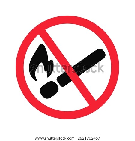 No Fire Sign, Do not create sparks or flammable objects.