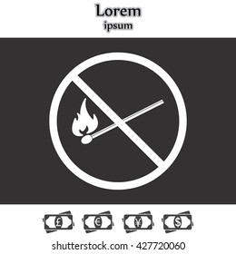 no fire sign icon