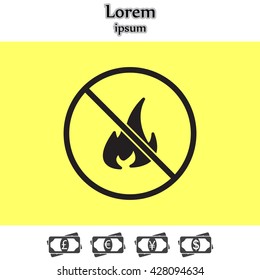 no fire sign icon