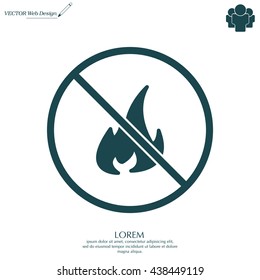 no fire sign icon