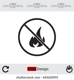 no fire sign icon