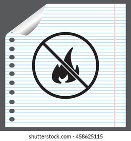 no fire sign icon