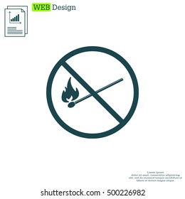 no fire sign icon