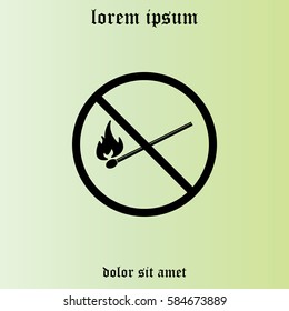 no fire sign icon