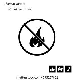 no fire sign icon