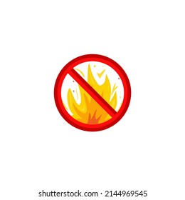 No fire sign sign icon icon, no flame sign