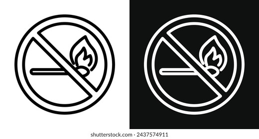 No Hay Ningún Icono De Señal De Fuego. Ilustración vectorial