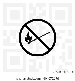 no fire sign icon. vector illustration