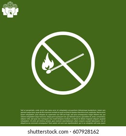 no fire sign icon. vector illustration