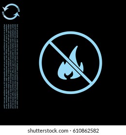 no fire sign icon. vector illustration