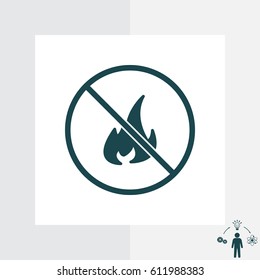 no fire sign icon. vector illustration