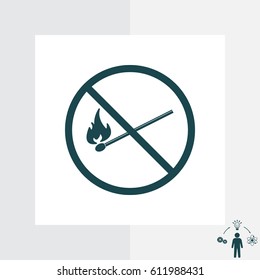 no fire sign icon. vector illustration