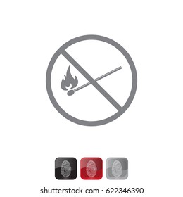 no fire sign icon. vector illustration