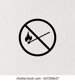 no fire sign icon. vector illustration
