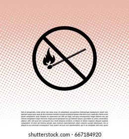 no fire sign icon. vector illustration