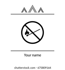 no fire sign icon. vector illustration