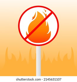 No Fire Sign Illustration Design