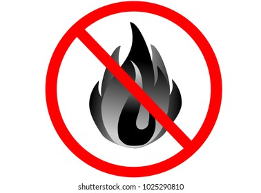 No fire sign illustration vector