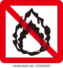 Kein Feuerzeichen Isolierte Vektorgrafik