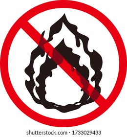 No fire sign Isolated vector illustration