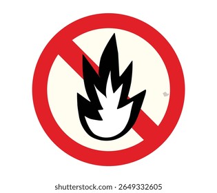 no fire sign symbol icon design vector eps10
