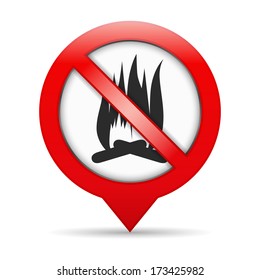 No fire sign, vector eps10 illustration