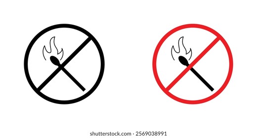 No fire sign vector graphic pack