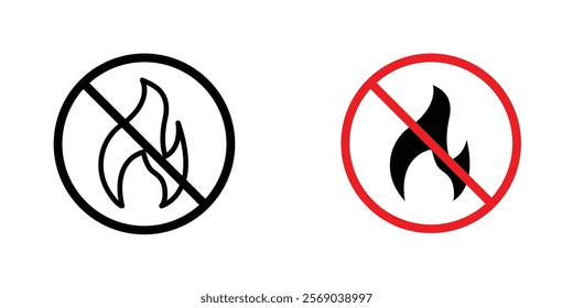 No fire sign vector graphic pack