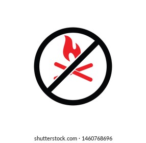 No fire sign vector illustration