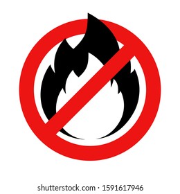 No fire sign. Vector illustration