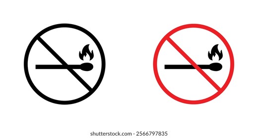 No fire sign vector pack for apps and web UI designs