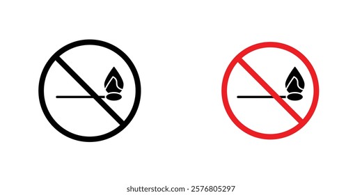 No fire sign vector pack for web designs