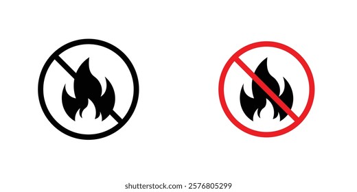 No fire sign vector pack for web designs