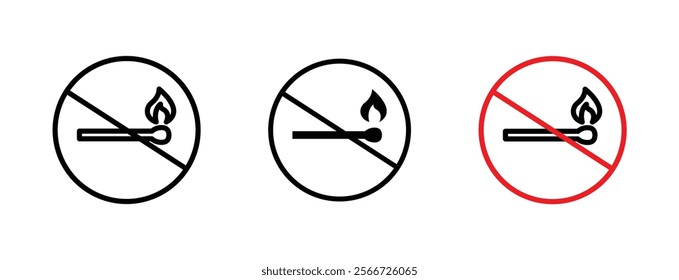 No fire signs vector collection pack