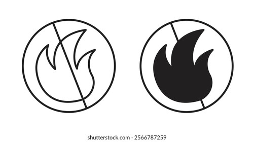 No fire signs vector illustration pack