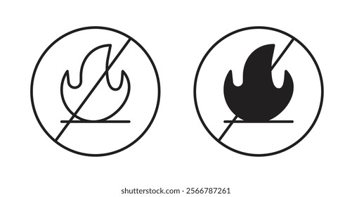 No fire signs vector illustration pack