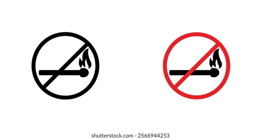 No fire signs. vector signs set