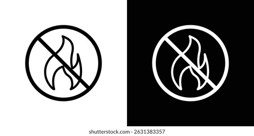 No fire signs vector for web, computer and mobile apps