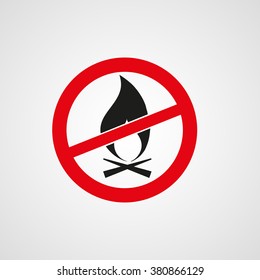 No fire and smoking sign (vector)