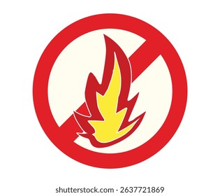 no fire symbol icon. eps10