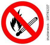 No fire vector sign