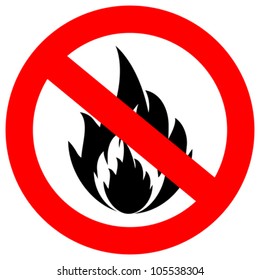 No Fire Vector Sign