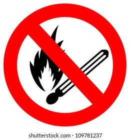 No Fire Vector Sign