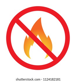 No Fire Vector Sign.