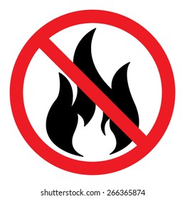 No Fire Vector Sign